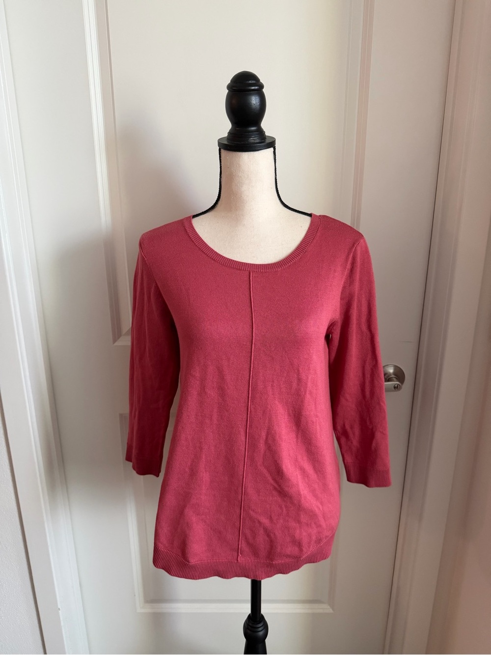 Cable & Gauge Rose Pink Long Sleeve Knit Top